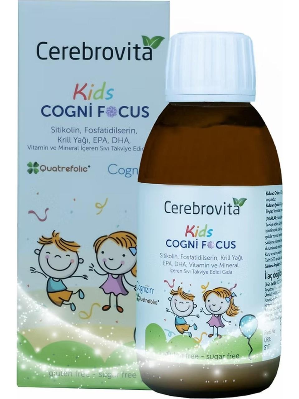 Cerebrovita Kids Cogni Focus Şurup 150 ml-Cerebrovita