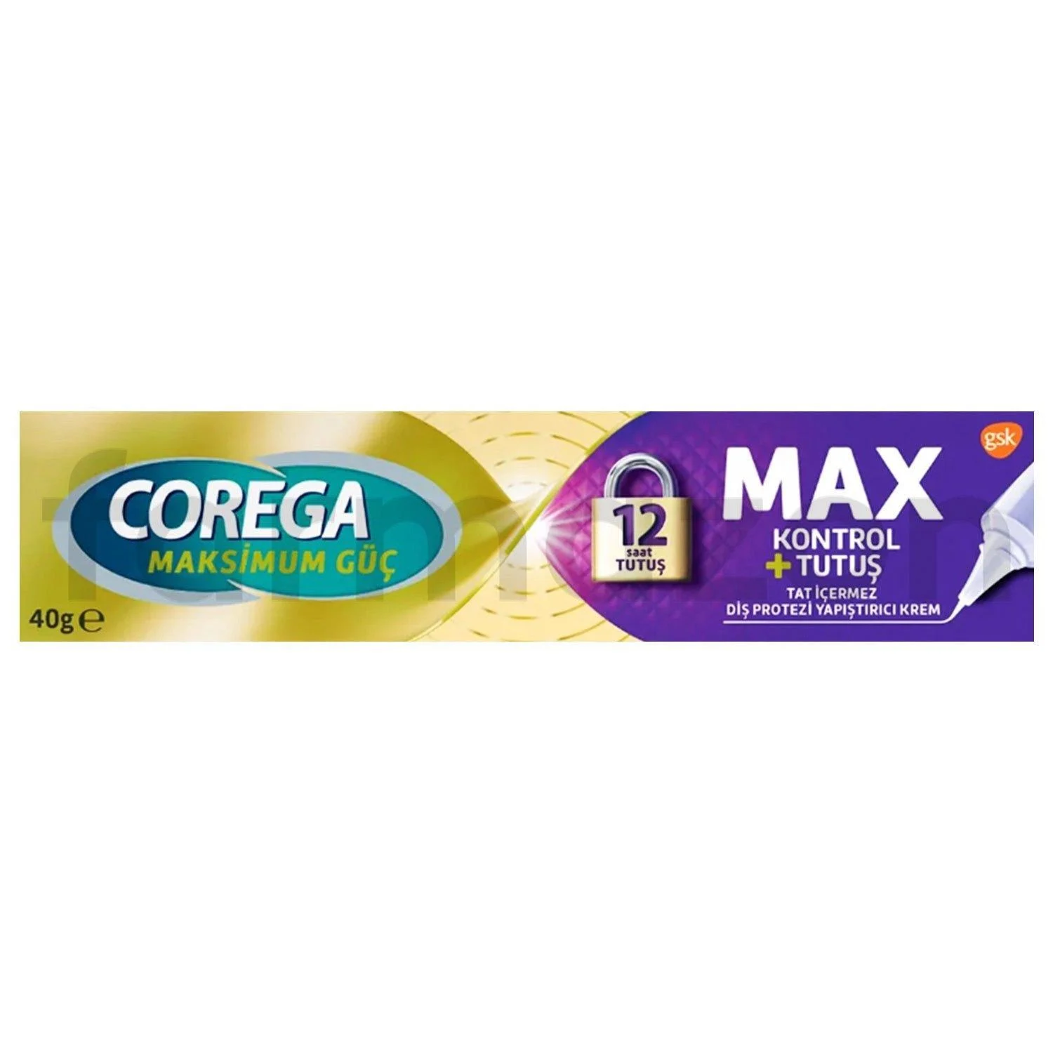 Corega Maksimum Güç Kontrol + Tutuş Diş Protezi Yapıştırıcı Krem 40 gr-Corega