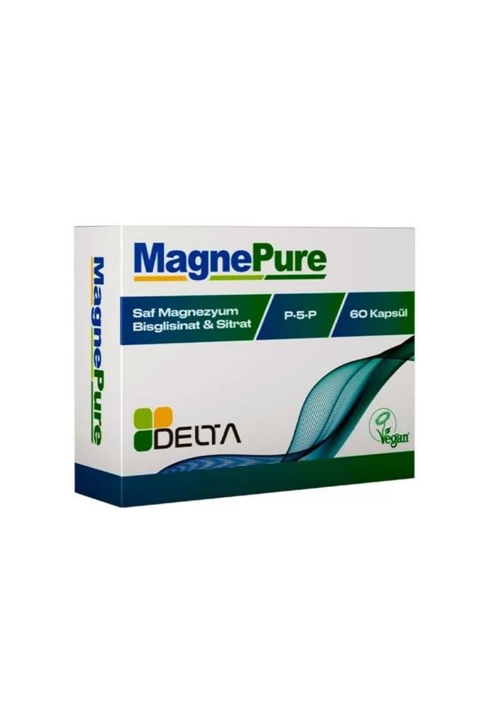 Delta Magnepure Saf Magnezyum Bisglisinat & Sitrat  60 Kapsül-Delta