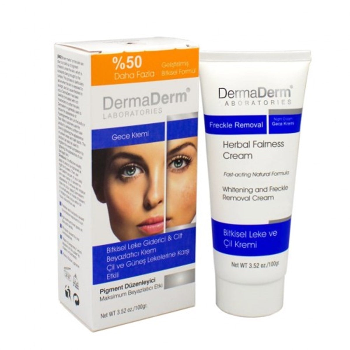 Dermaderm Leke Giderici Cilt Beyazlatıcı Gece Kremi 100 gr