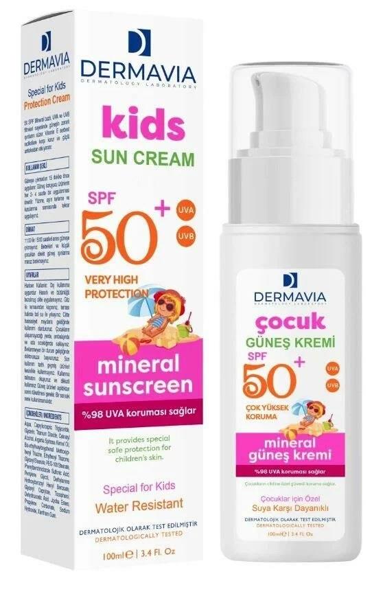 Dermavia Çocuk Güneş Kremi SPF50+ 100 ml-DERMAVIA