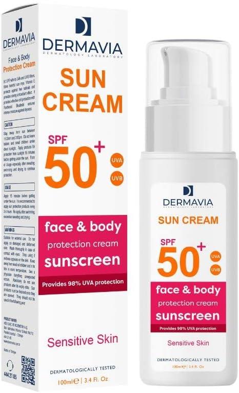 Dermavia Güneş Kremi Hassas Ciltler SPF50+ 100 ml-DERMAVIA