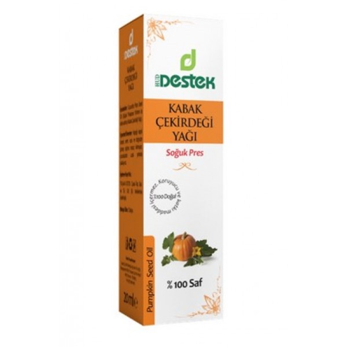 Destek Kabak Çekirdeği Yağı 20 ml