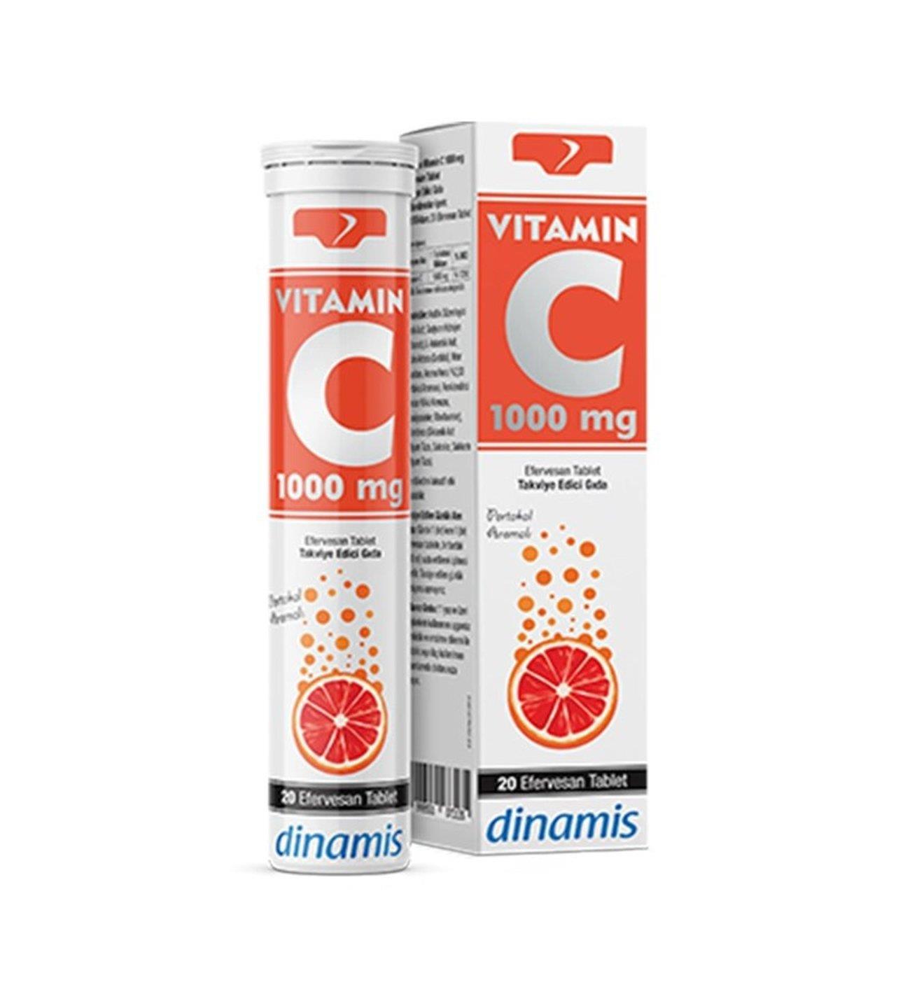 Dinamis Vitamin C 1000 mg 20 Efervesan Tablet-Dinamis