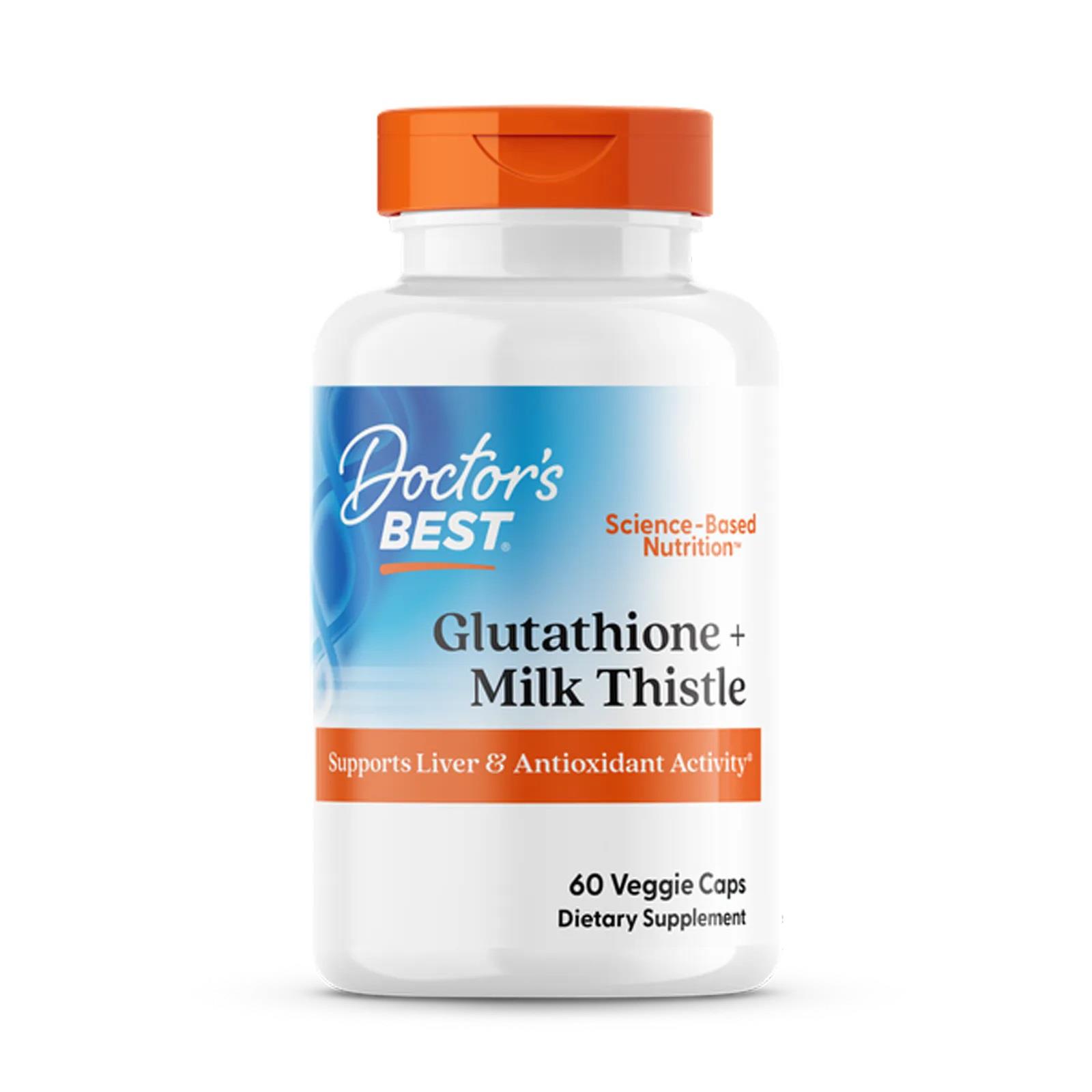 Doctor's Best Glutathione + Milk Thistle Supports Liver & Antioxidant 60 Kapsül-Doctor's Best