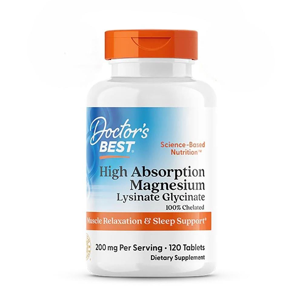 Doctor's Best High Absorption Magnesium 200 mg 120 Tablets-Doctor's Best