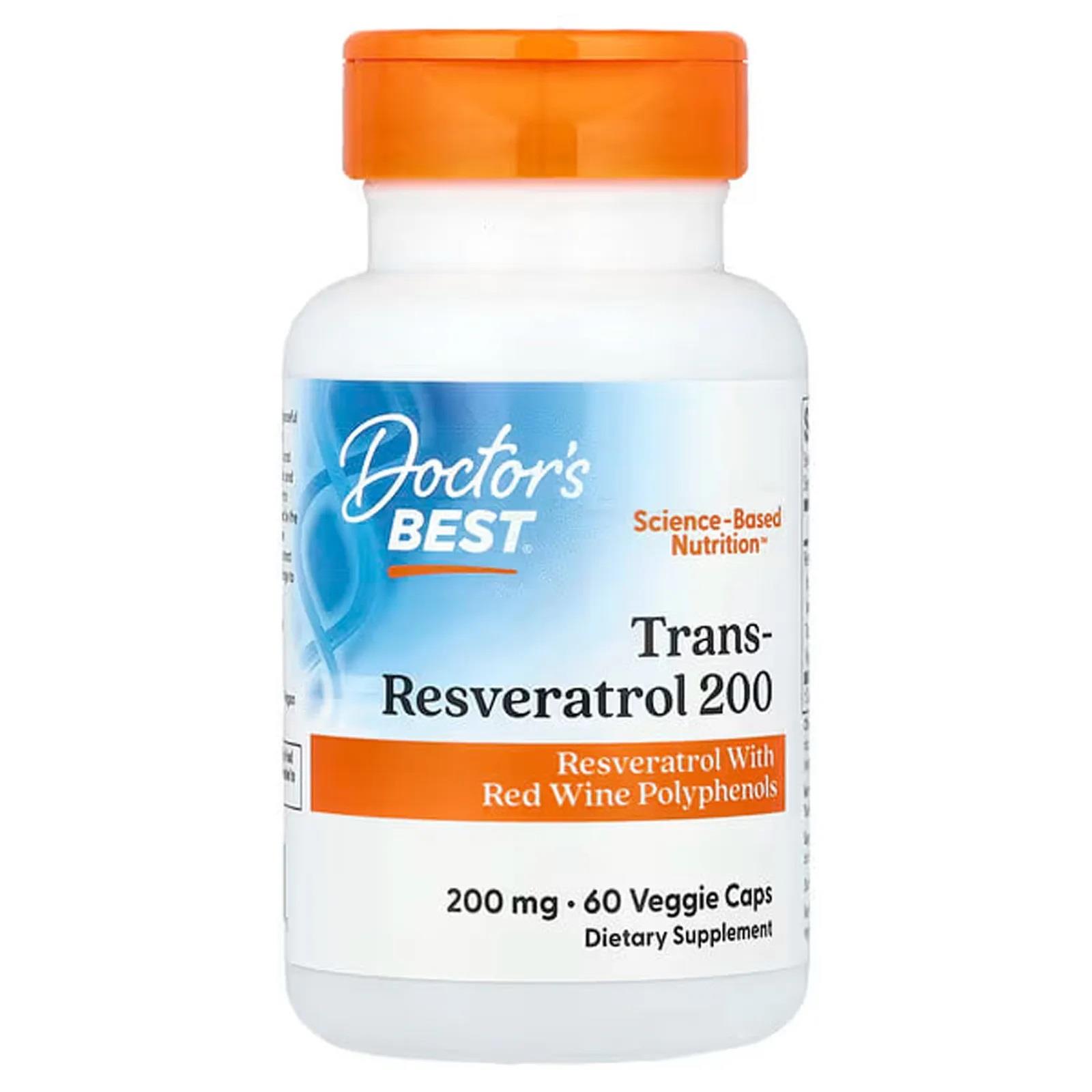 Doctor's Best Trans-Resveratrol 200 200 mg 60 Veggie Caps-Doctor's Best