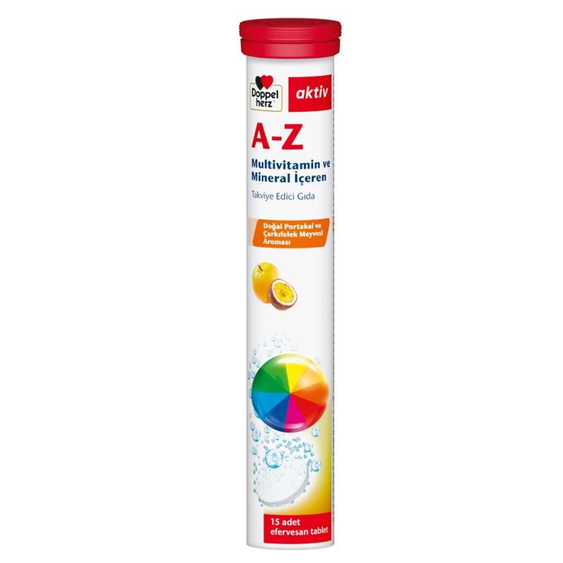 Doppelherz Aktiv A-Z Multivitamin ve Mineral Efervesan 15 Tablet-Doppelherz