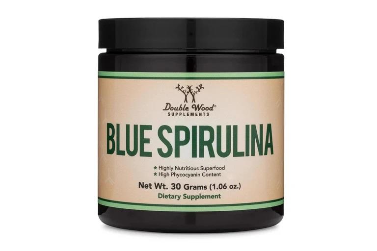 Double Wood Blue Spirulina, 350 mg 30 gr 1,06 oz-Double Wood