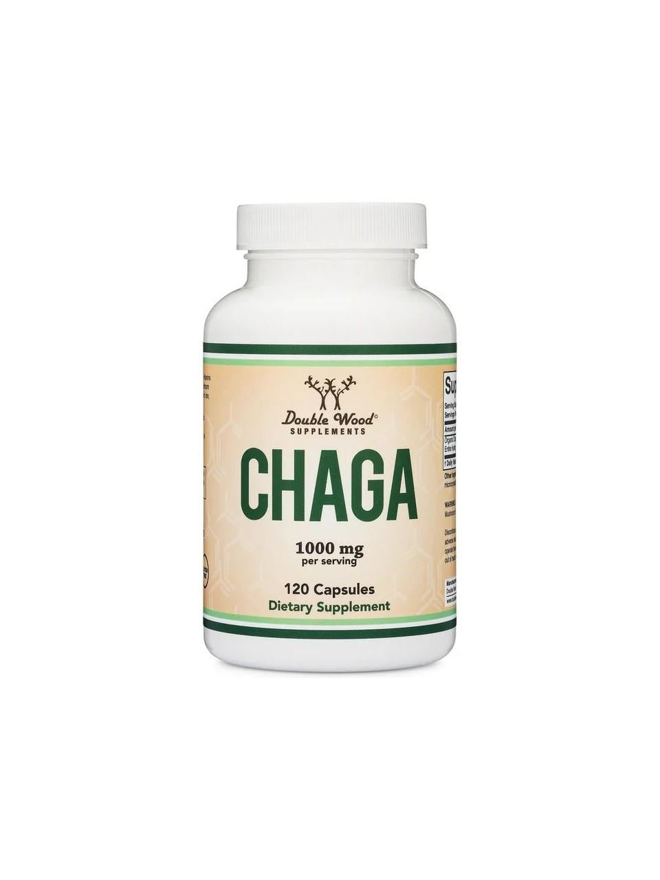 Double Wood Chaga 1000 mg 120 Capsules-Double Wood