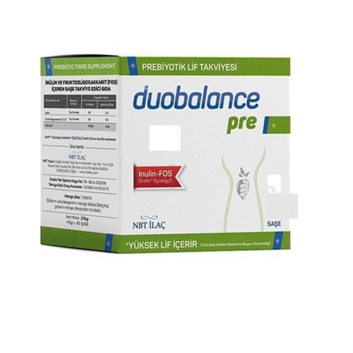 Duobalance Pre Prebiyotik Lif içeren Saşe 30 lu