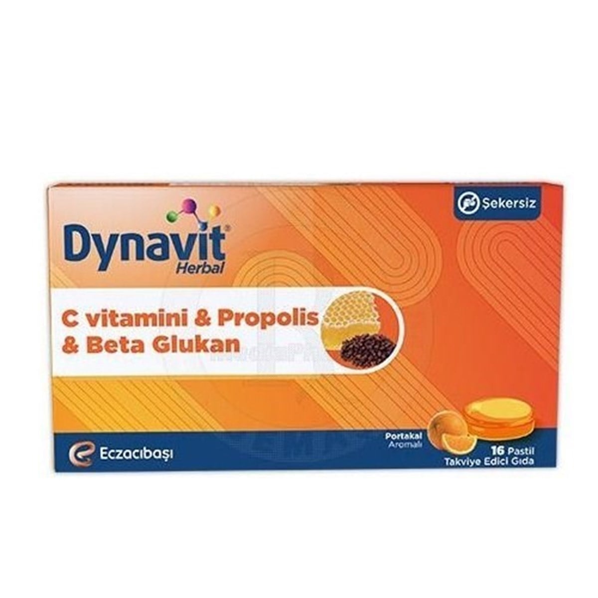 Dynavit Herbal Pastil Vitamin C, Propolis & Beta Glukan 16 Pastil