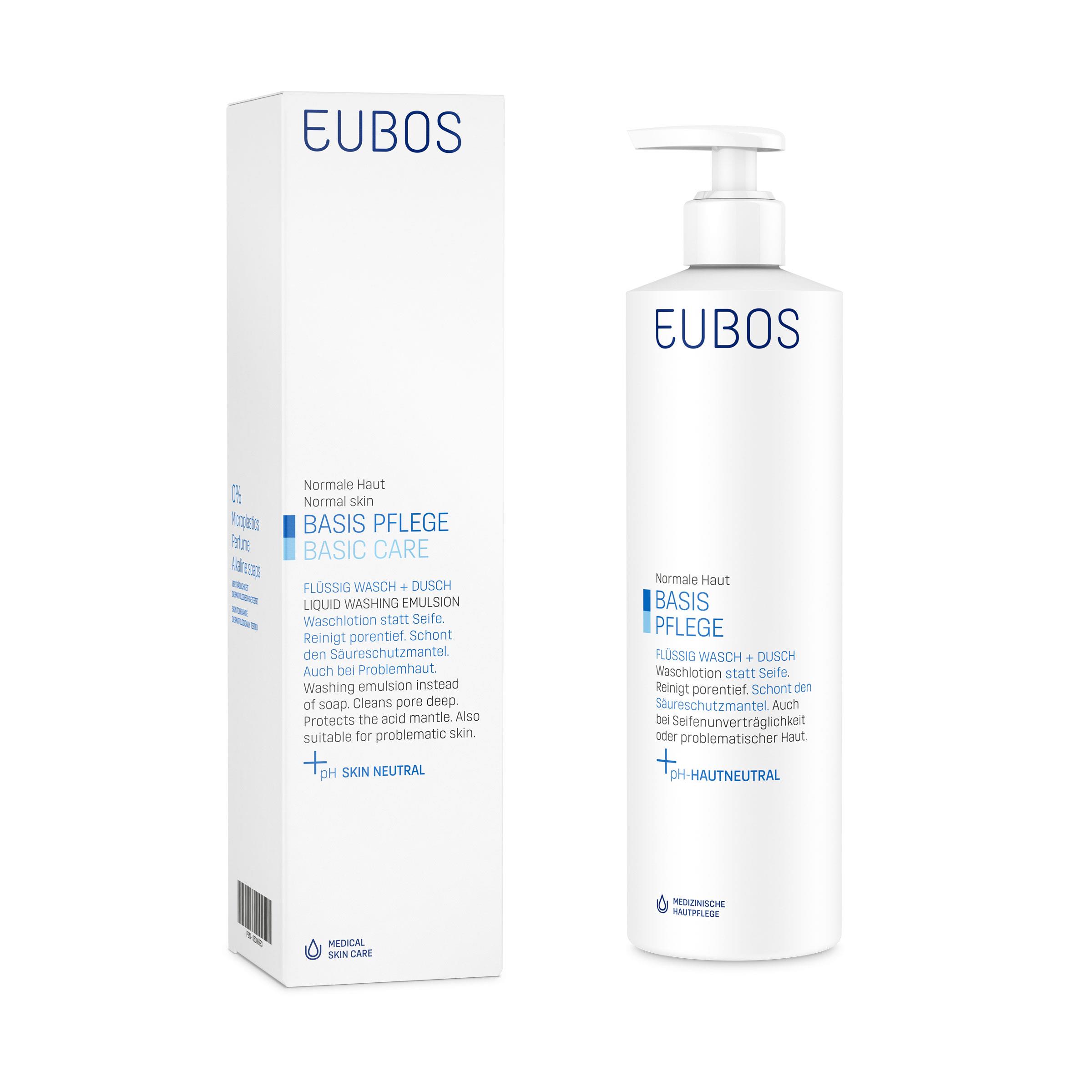 Eubos Likit Parfümsüz Yüz ve Vücut Temizleyicisi 400 ml-Eubos