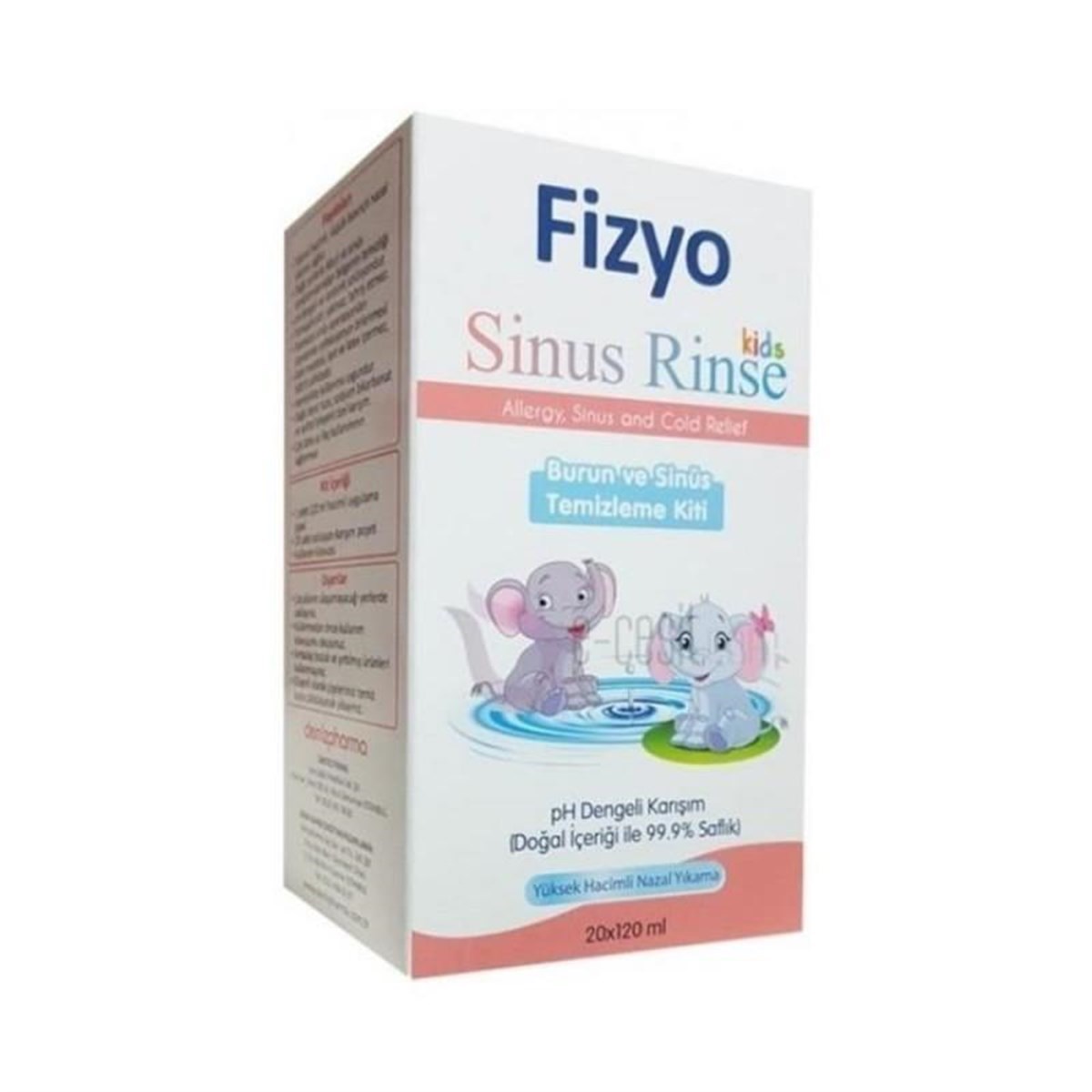 Fizyo Sinus Rinse Kids Çokcuklar Burun Ve Sinüs Temizleme Kiti 20x120 Ml