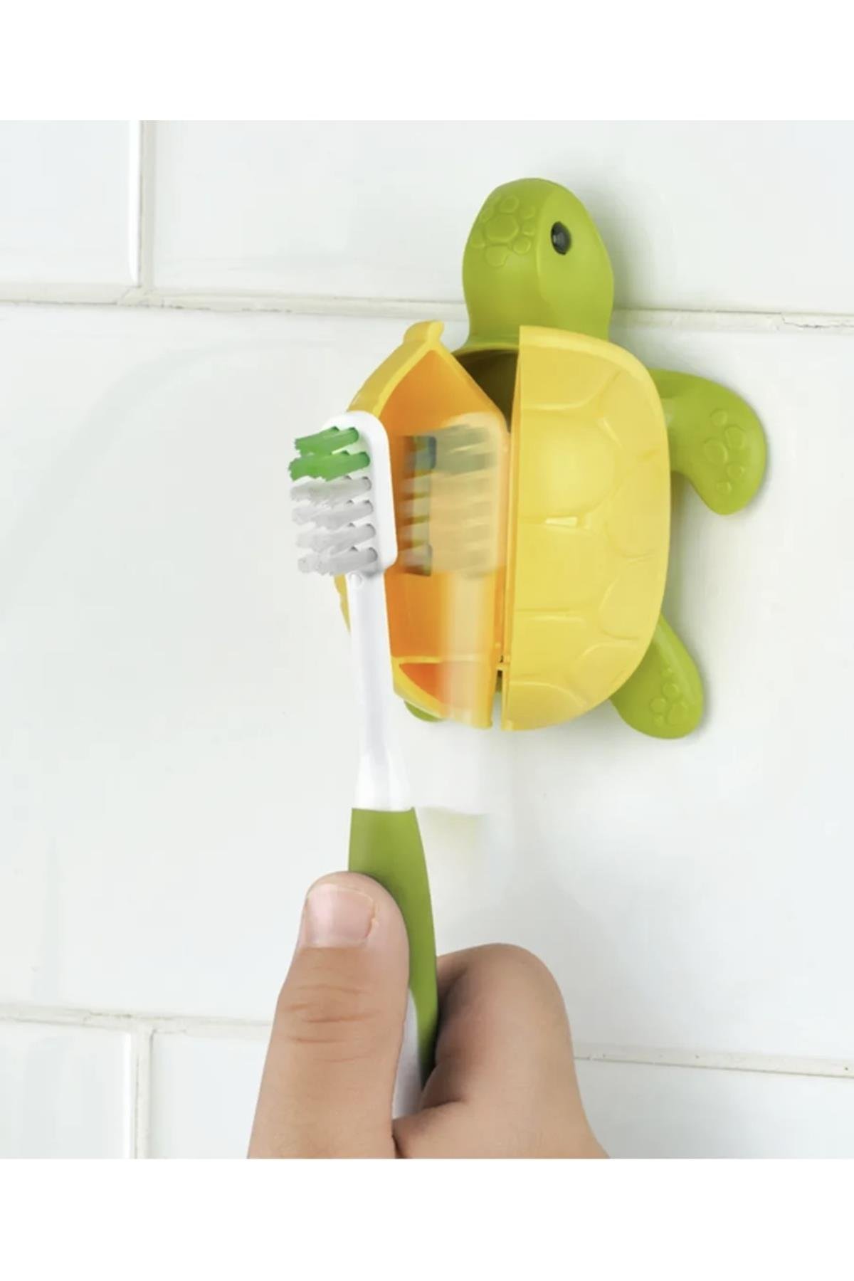Flipper Hijyenik Diş Fırçası Kabı Kaplumbağa-Rocs