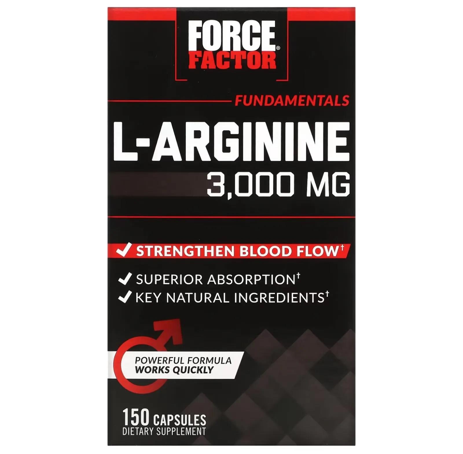 Force Factor L-Arginine 3,000 mg 150 Capsules-Force Factor