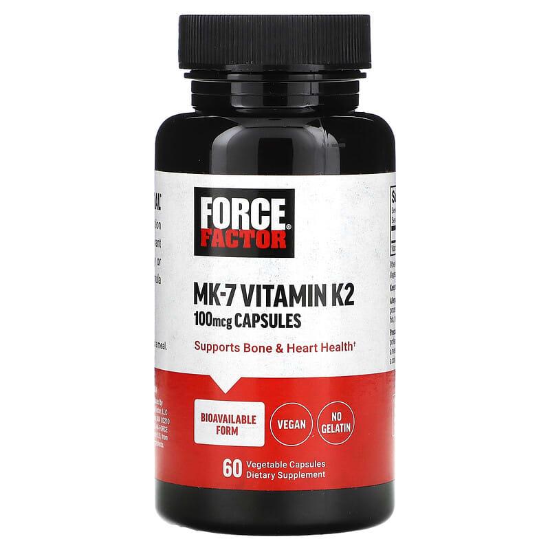 Force Factor Mk-7 Vitamin K2 100 mcg 60 Bitkisel Kapsül-Force Factor