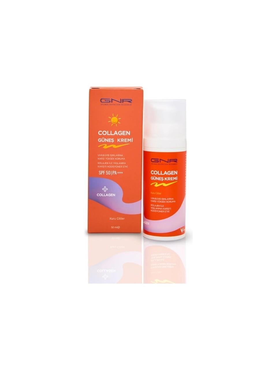GNR Collagen Güneş Kremi Pa+++ Kuru Ciltler SPF50+ 50 ml-GNR COLLAGEN