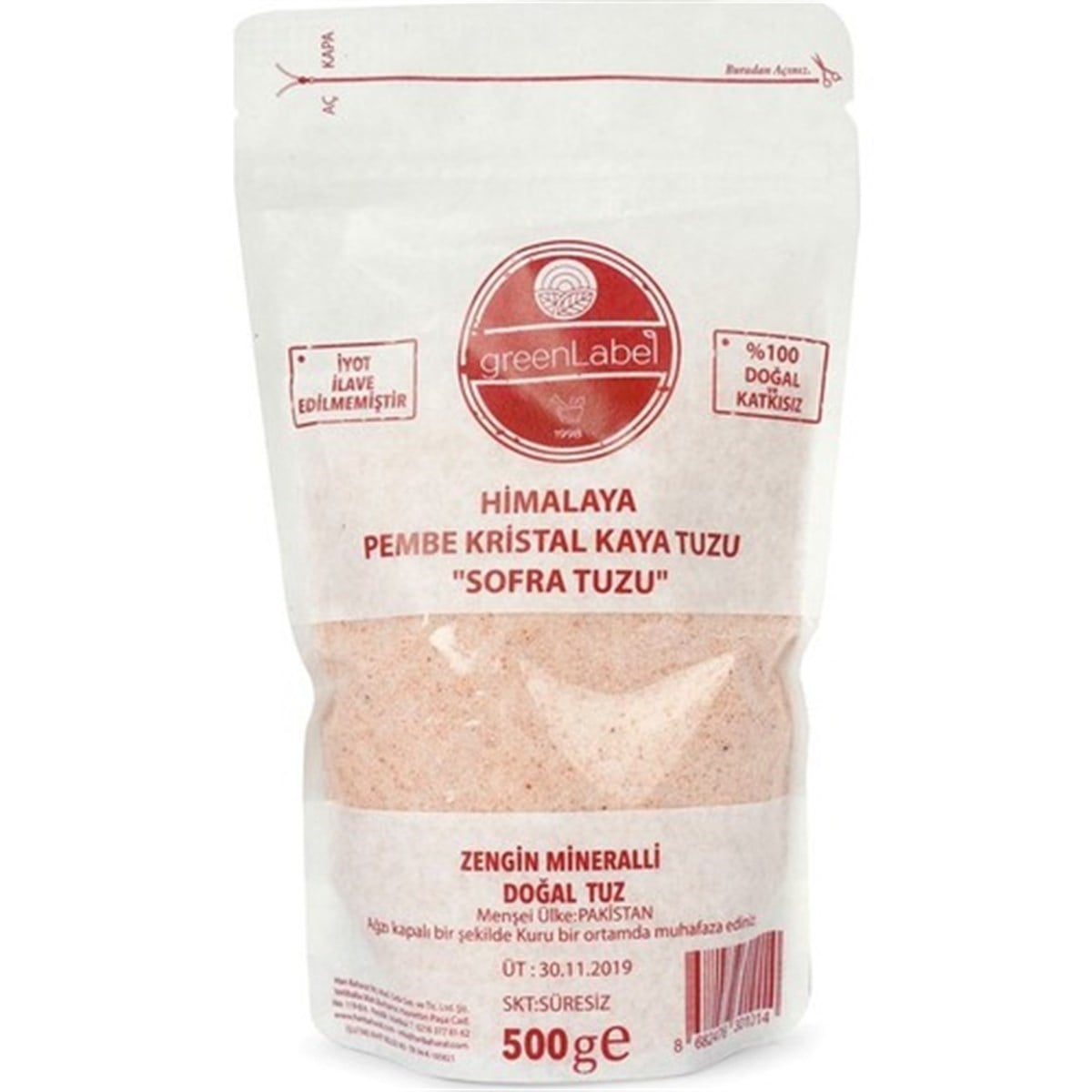 Green Label Himalaya Pembe Kaya Tuzu 500 gr