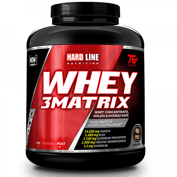 Hardline Nutrition Whey 3 Matrix Kurabiye Aromalı Protein Tozu 2300 gr-HARDLINE