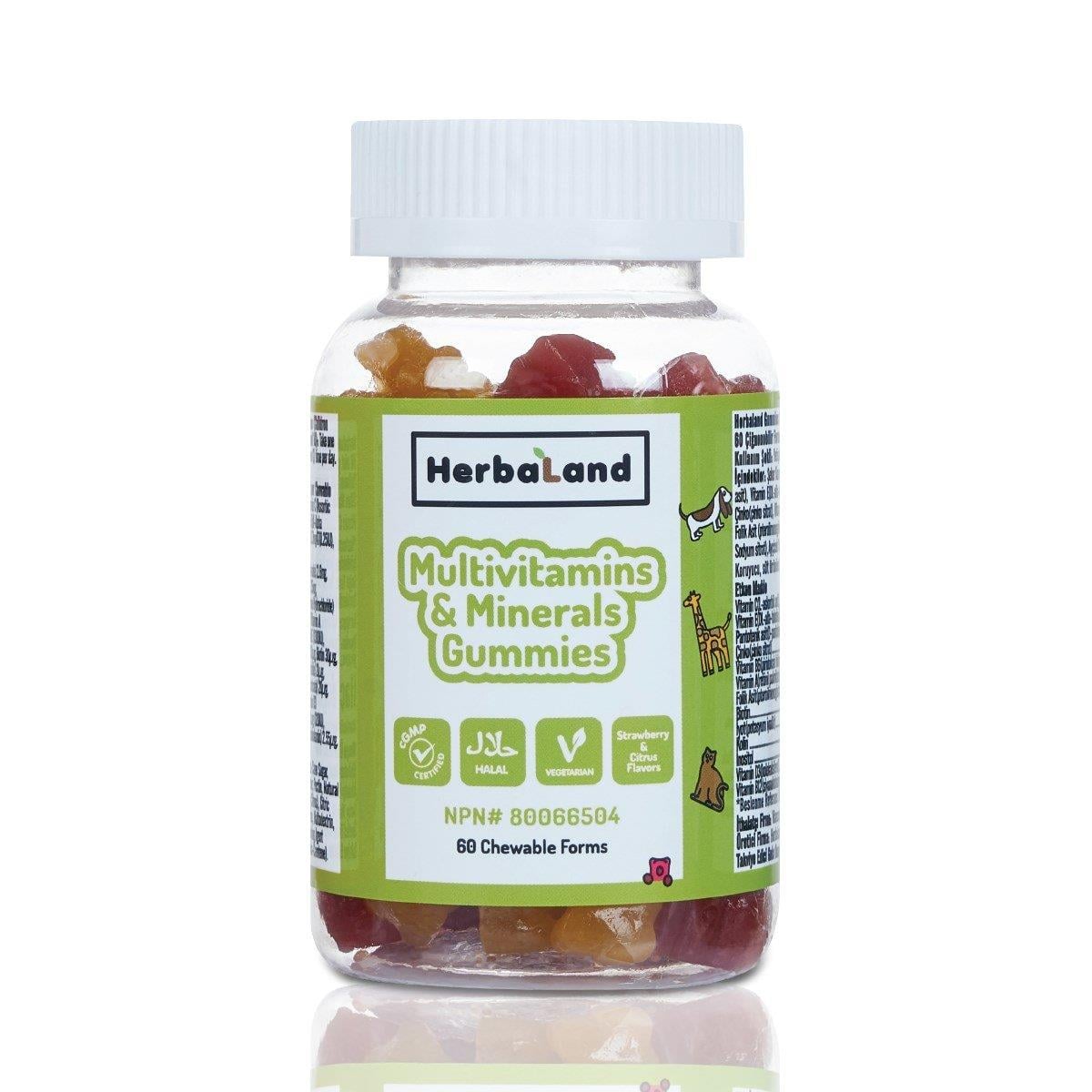 Herbaland Gummy Multivitamin 60 Çiğneme Tableti-HERBALAND