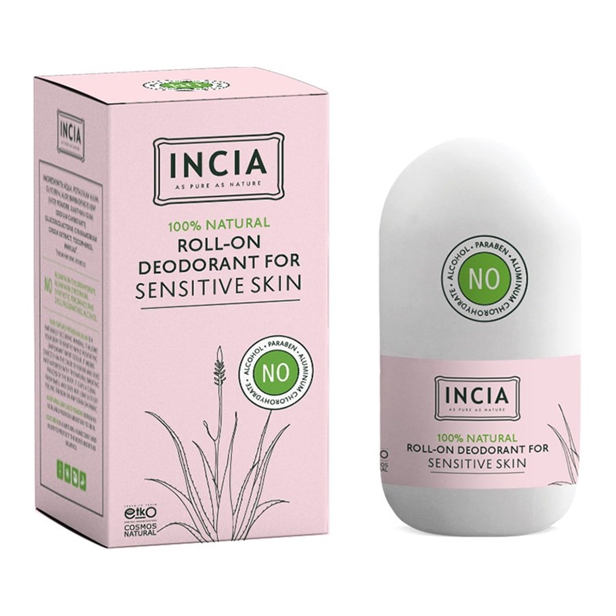 INCIA Hassas Ciltler İçin Roll On Deodorant 50 ml