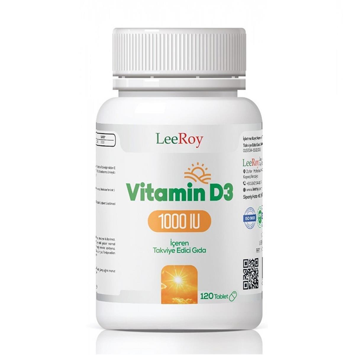 Leeroy Vitamin D3 1000 mg 120 Tablet-LeeRoy