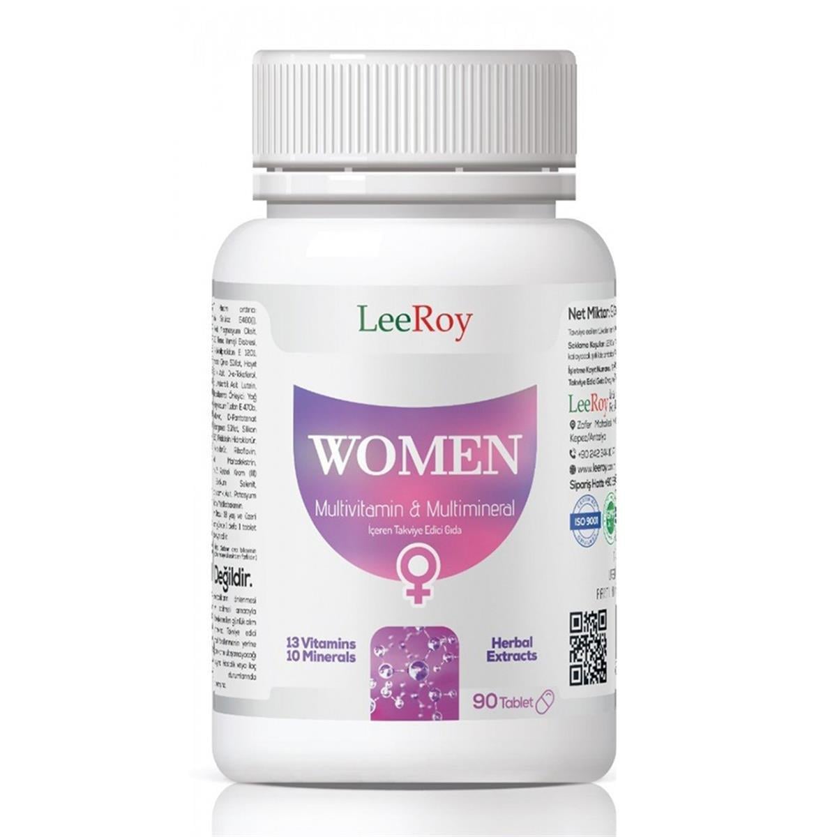 Leeroy Women Multivitamin Multimineral 90 Tablet-LeeRoy