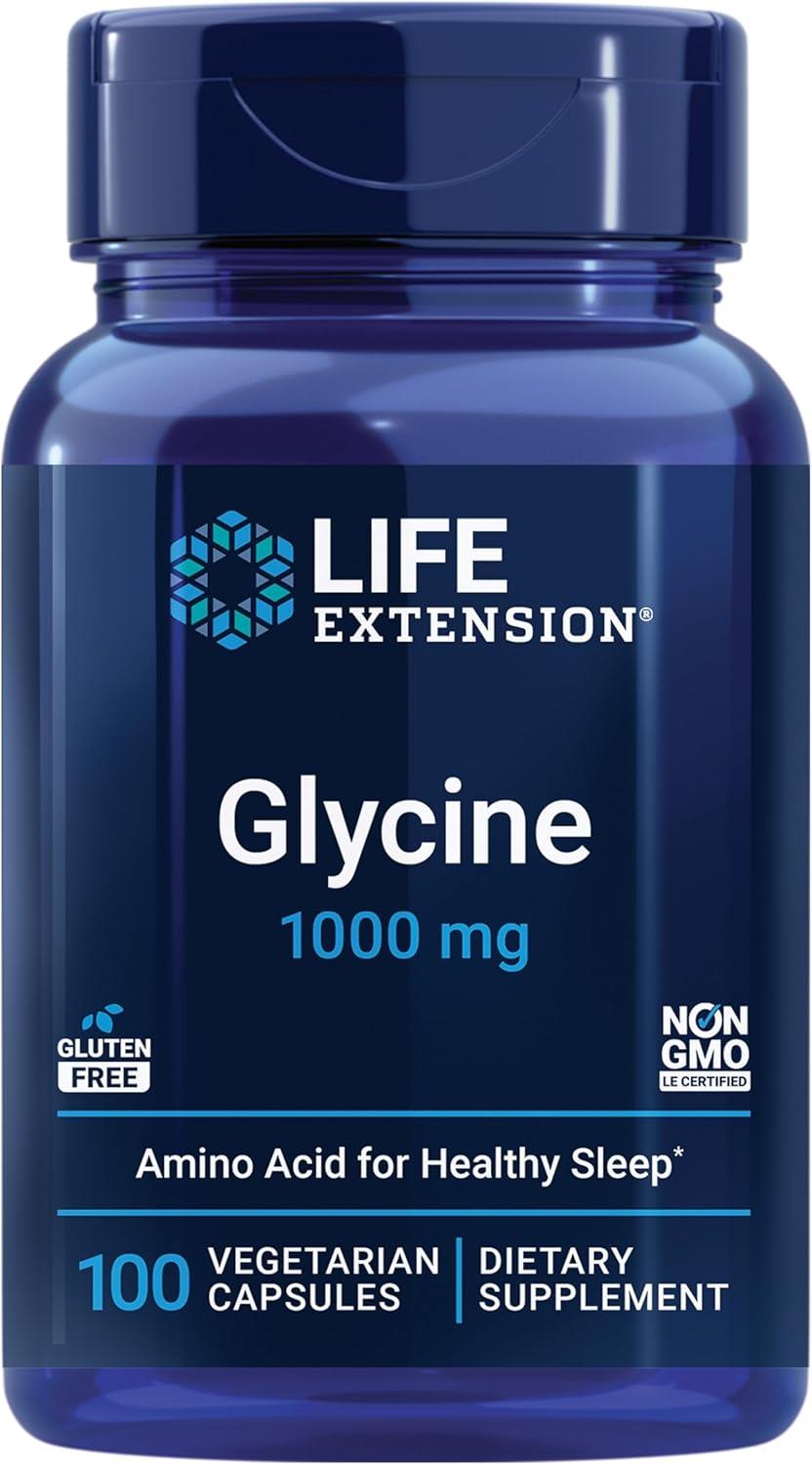 Life Extension Glycine 1000 mg 100 Vegetarian Capsules-Life Extension