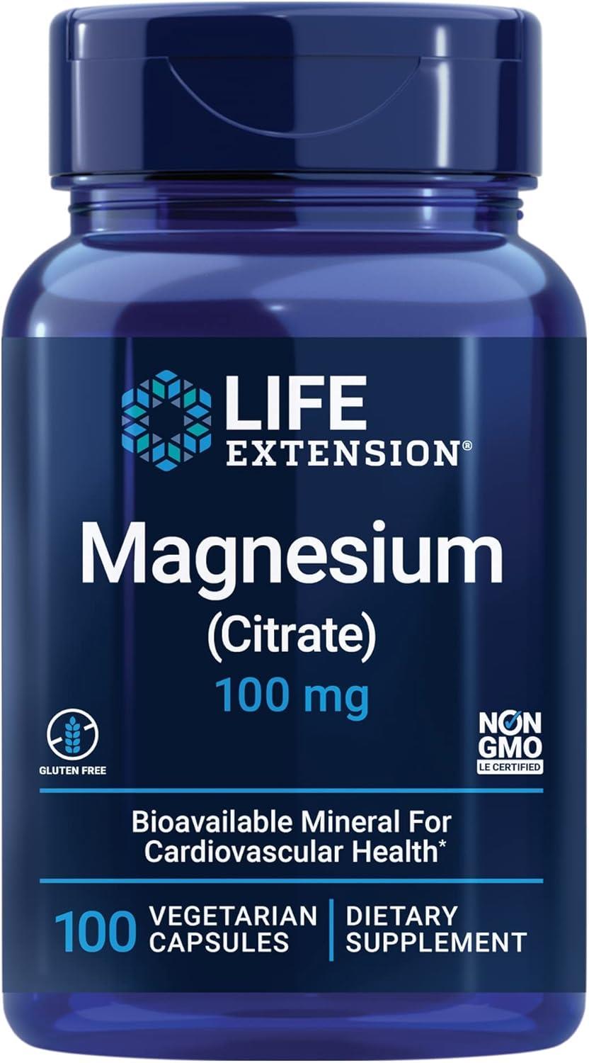 Life Extension Magnesium Citrate 100 mg 100 Vegetarian Capsules-Life Extension
