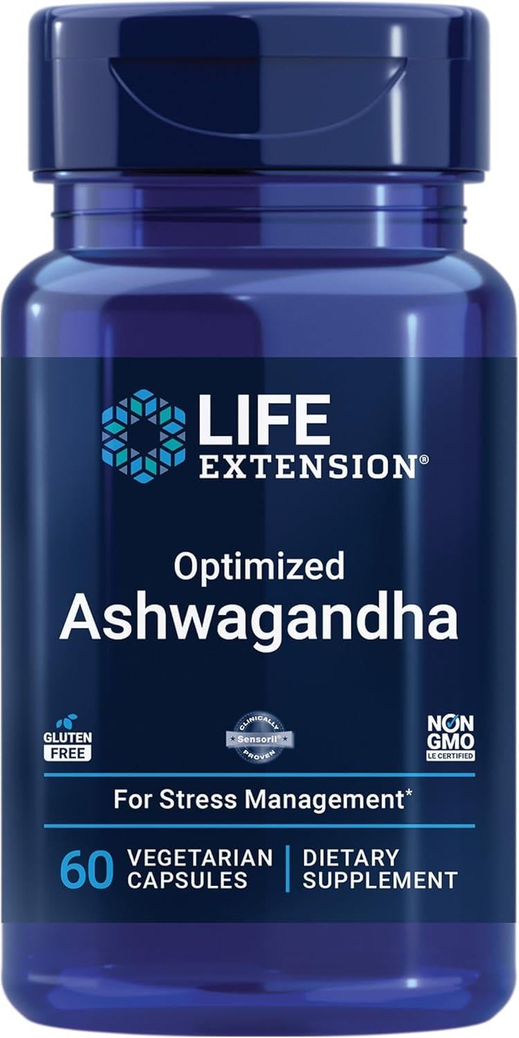 Life Extension Optimized Ashwagandha Extract 60 Vegetarian Capsules-Life Extension