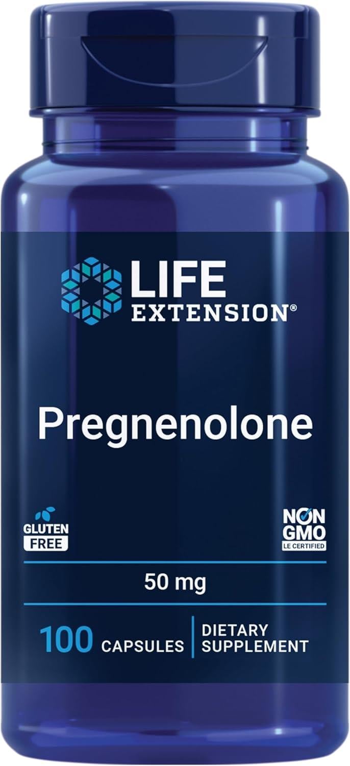 Life Extension Pregnenolone 50 mg 100 Capsules-Life Extension