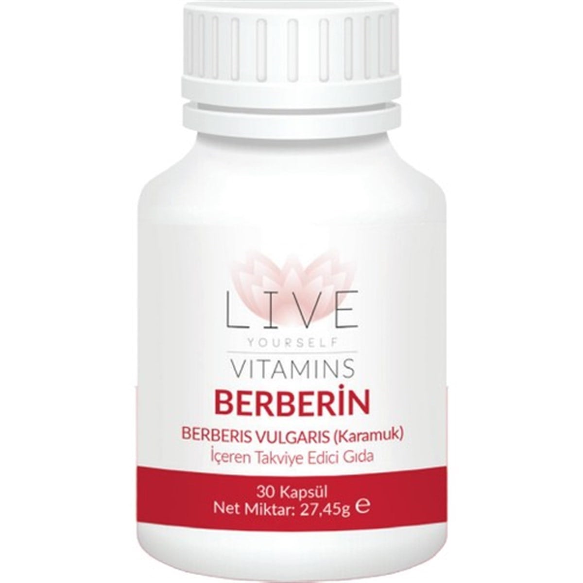 Live Yourself Vitamins Berberin 500 Mg 30 Kapsül