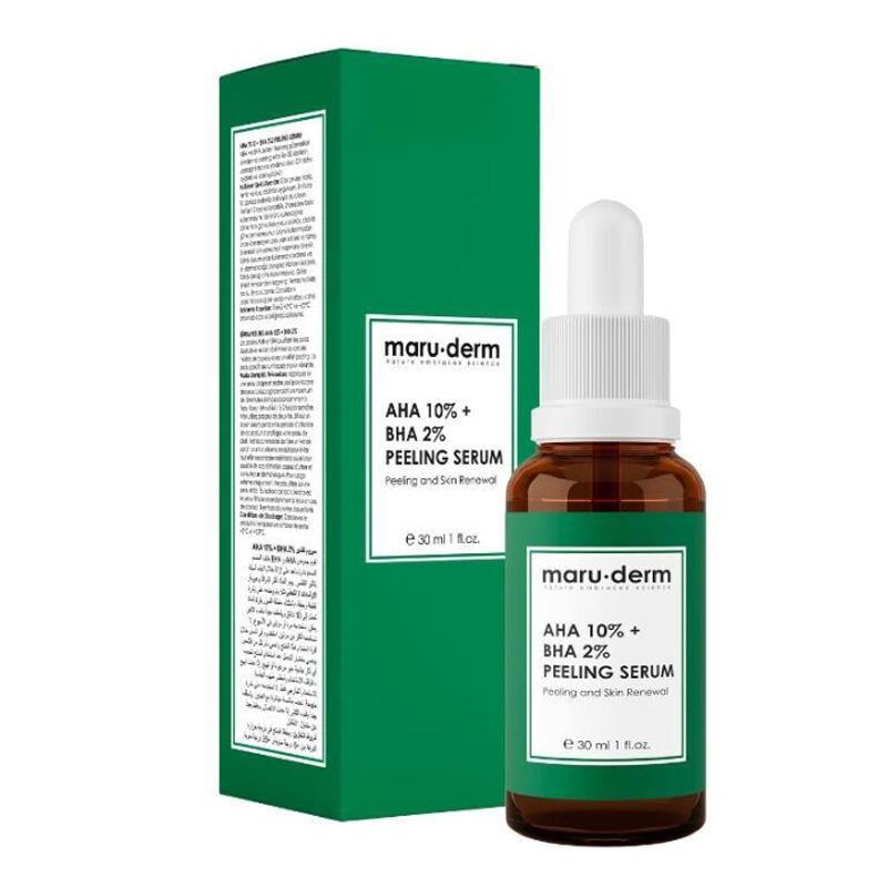 Maruderm AHA %10 + BHA %2 Leke Karşıtı & Cilt Tonu Eşitleyici Peeling Maske Cilt Bakım Serumu 30 ml-Maruderm