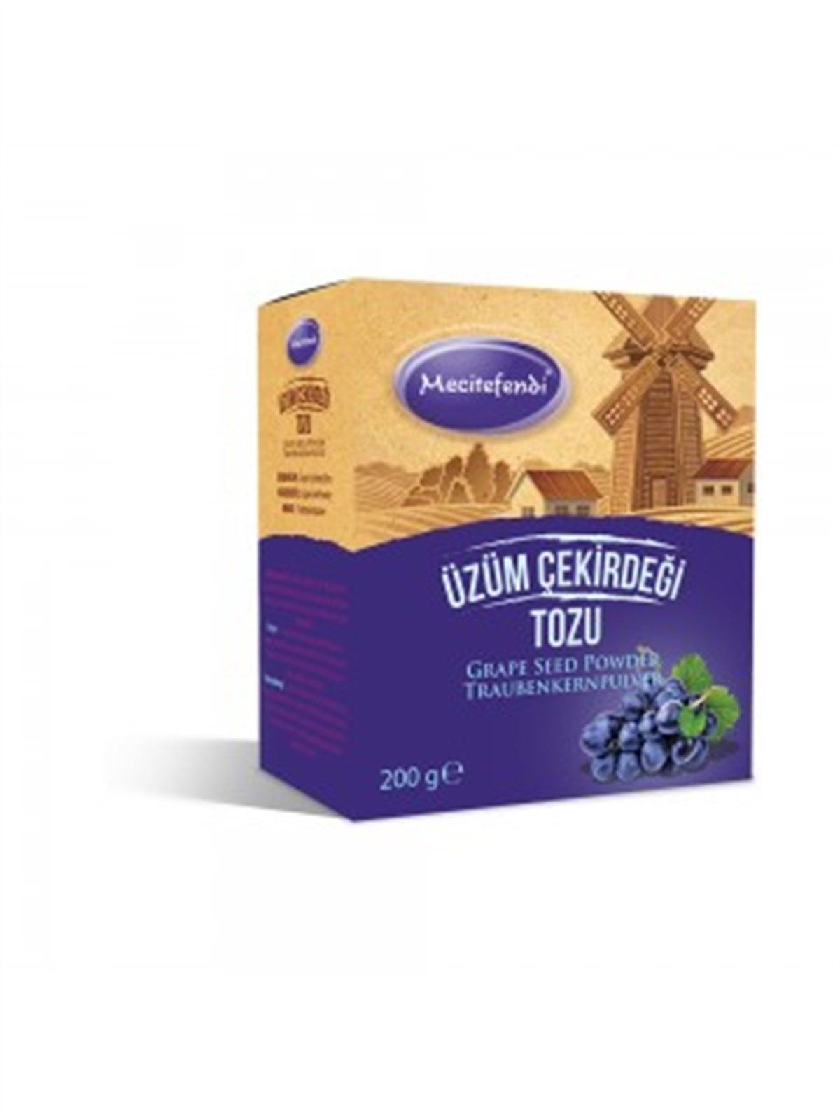 Mecitefendi Ögütülmüş Üzüm Çekirdeği Tozu 200 Gram