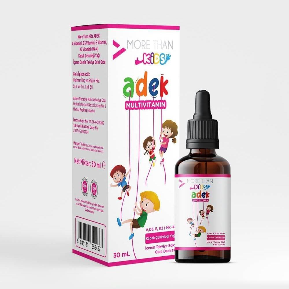 More Than Adek Kids Multivitamin Damla 30 ml-More Than