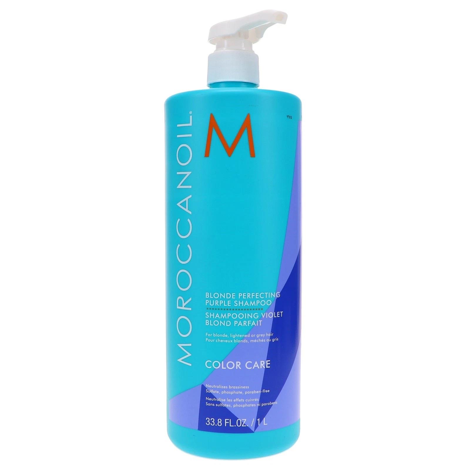 Moroccanoil Blonde Perfecting Purple Shampoo 1000 ml-Moroccanoil