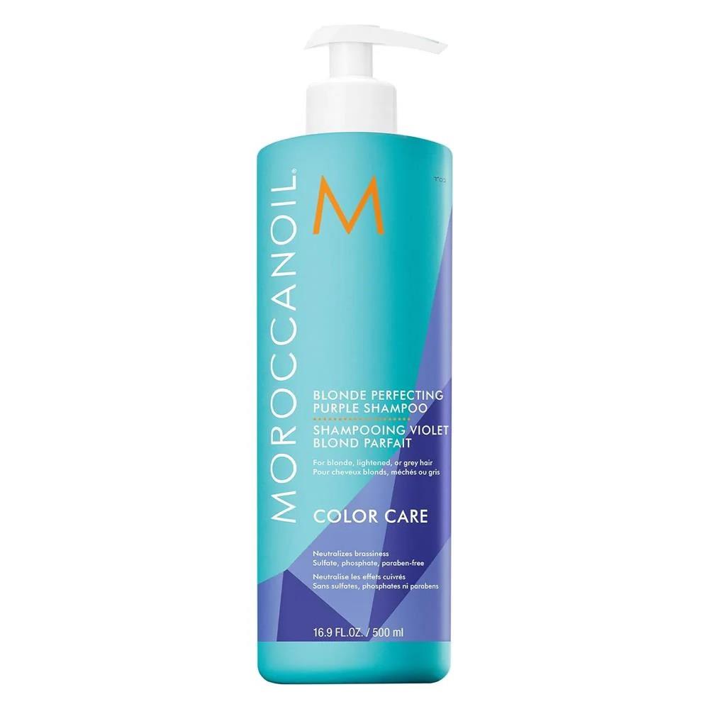 Moroccanoil Color Care Blonde Perfecting Purple Shampoo Sarı ve Gri Saçlar İçin Mor Şampuan 500 ml-Moroccanoil