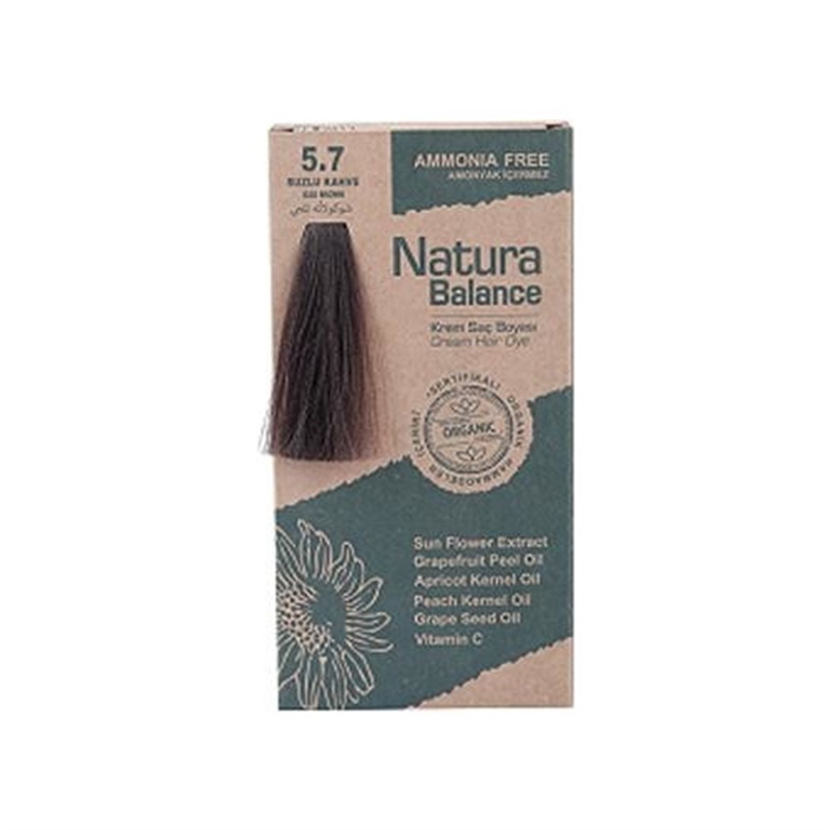 Natura Balance Krem Saç Boyası 5.7 Buzlu Kahve Organik