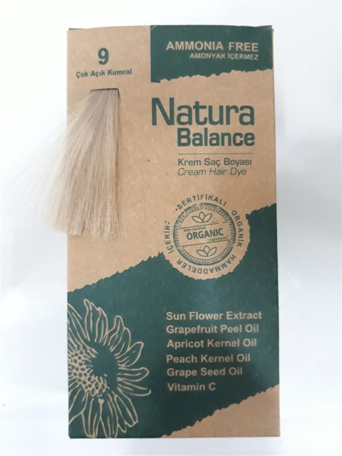 Natura Balance Krem Saç Boyası 9 Çok Açık Kumral Organik