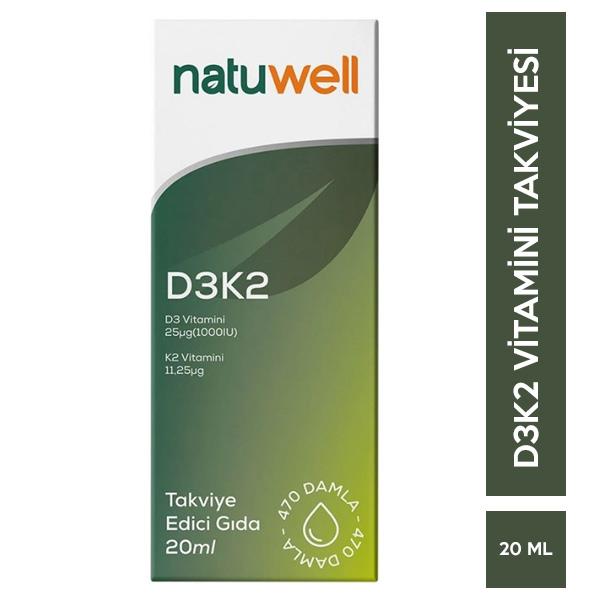 Natuwell D3K2 Damla 20 ml-NATUWELL