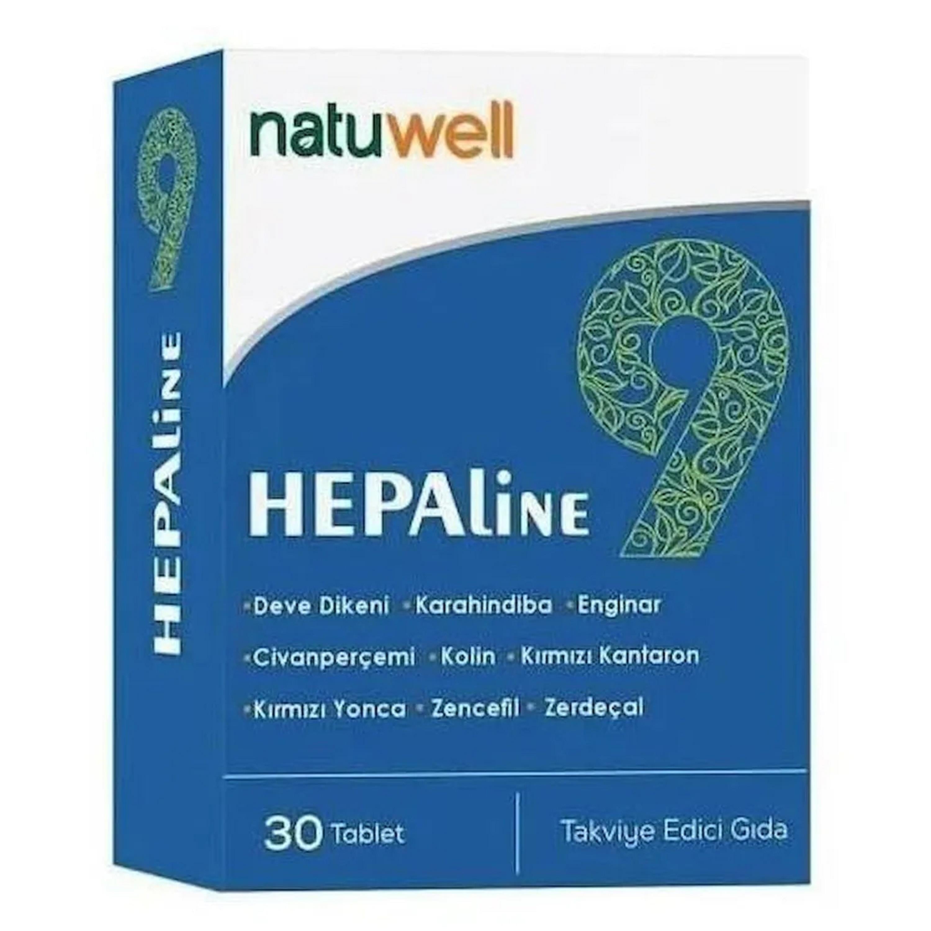 Natuwell Hepaline 9 Takviye Edici Gıda 30 Tablet-NATUWELL
