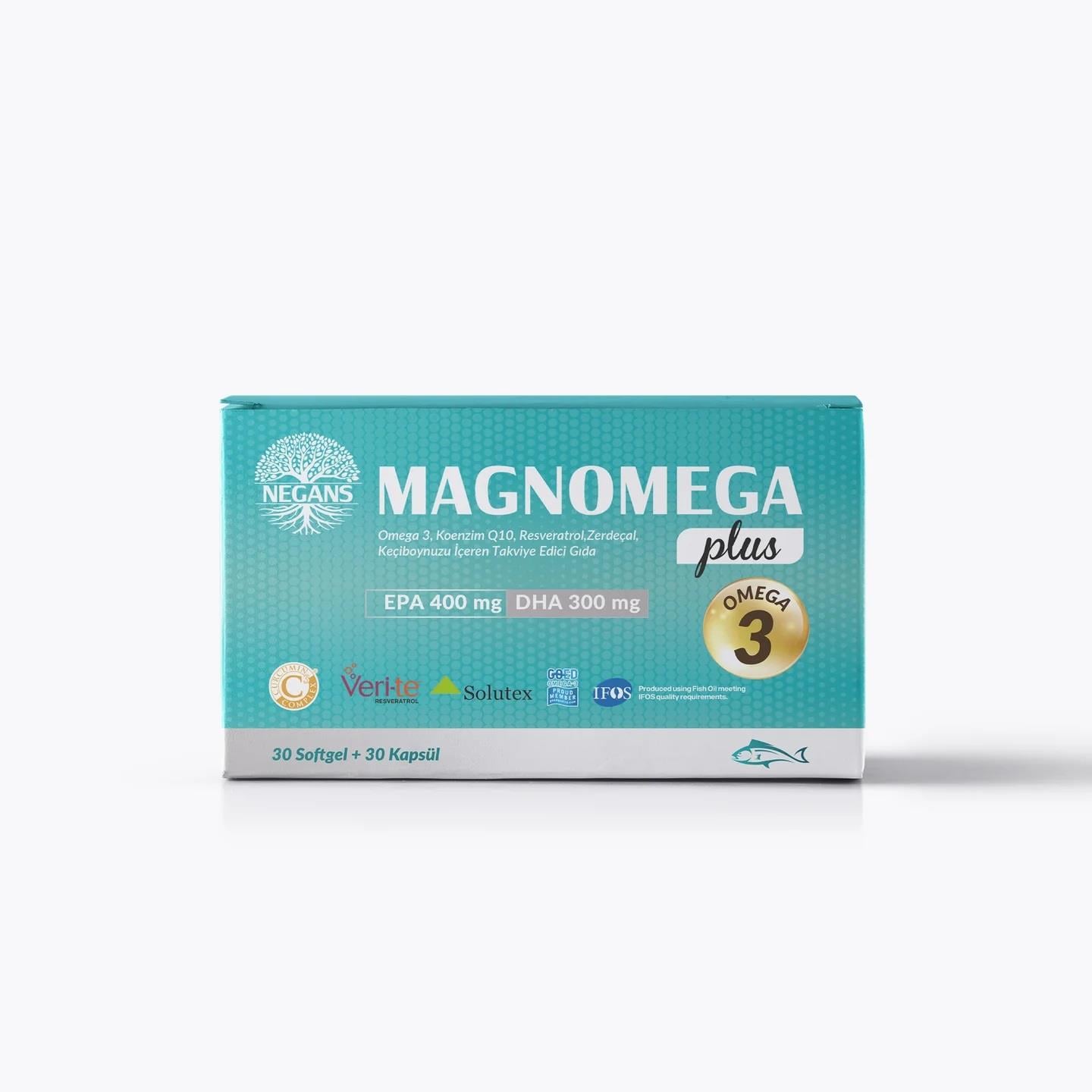 Negans Magnomega Plus Omega 3 30 Softgel + 30 Kapsül-Negans