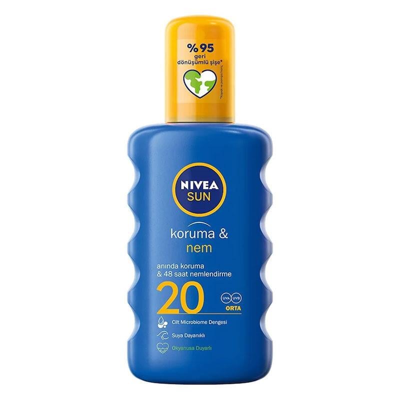 Nivea Sun Güneş Spreyi Koruma & Nem Nemlendirici SPF20 200 ml-Nivea