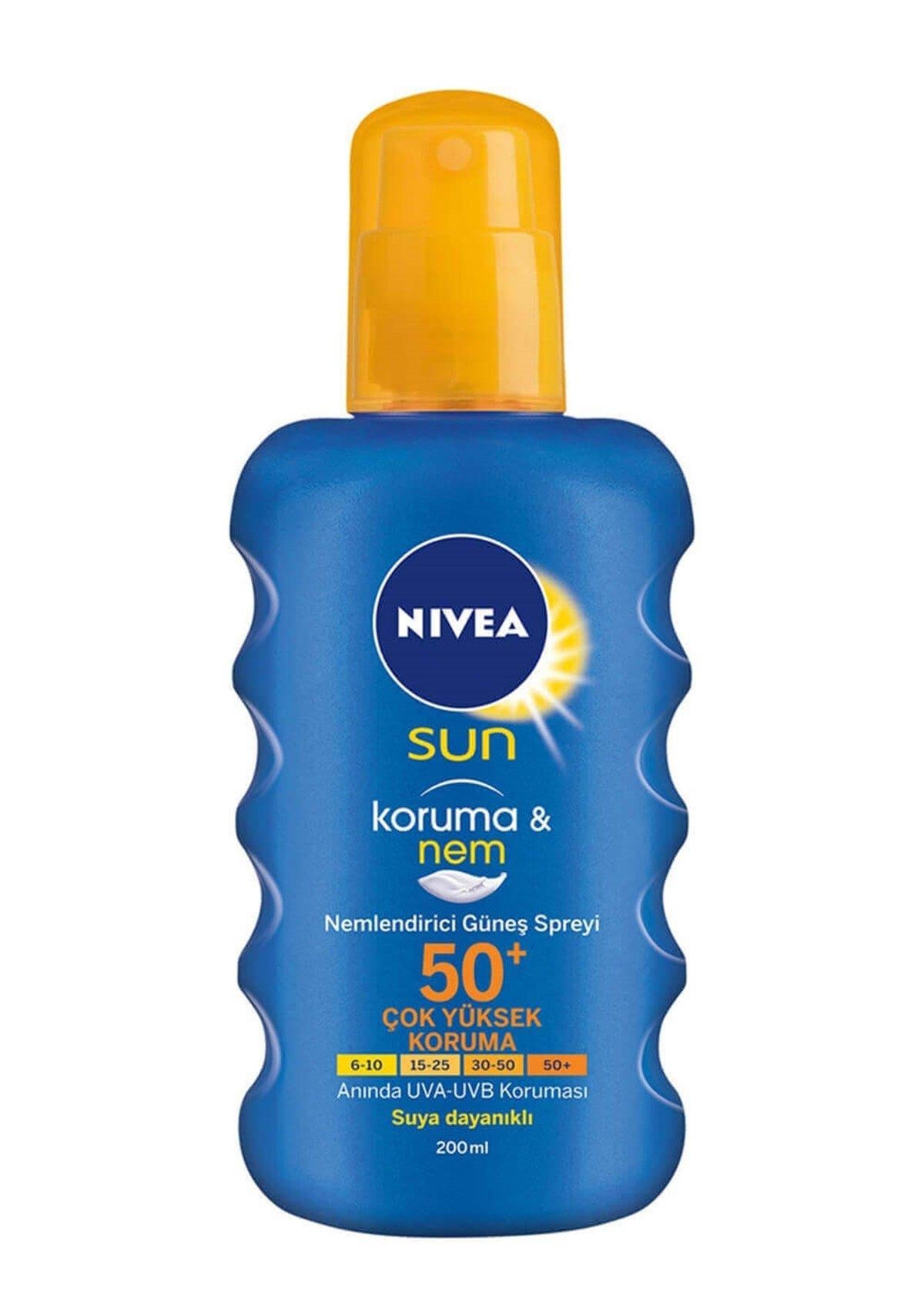 Nivea Sun Güneş Spreyi Koruma & Nem Nemlendirici SPF50+ 200 ml-Nivea