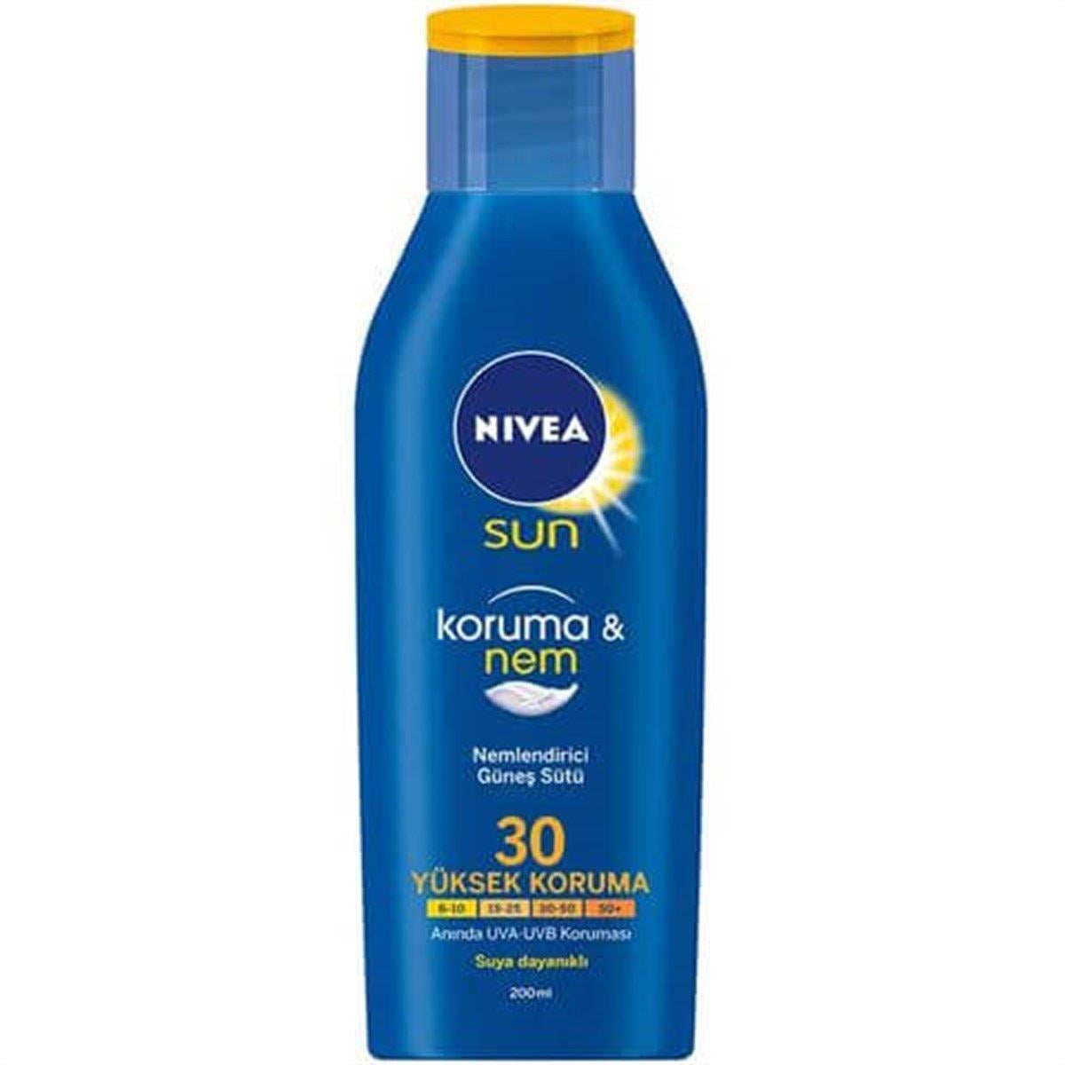 Nivea Sun Güneş Sütü Koruma & Nem Nemlendirici SPF30 200 ml-Nivea