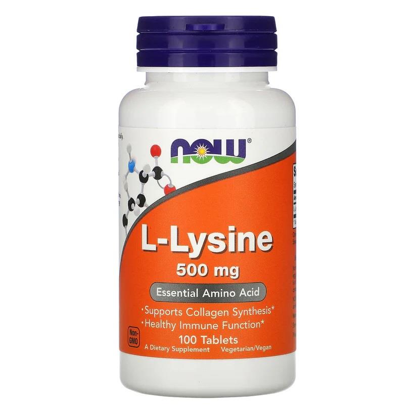 Now Foods L-Lysine 500 mg 100 Tablets-NOW FOODS