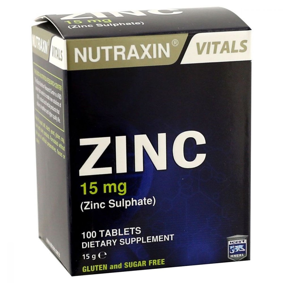 Nutraxin Zinc Sulphate 15 mg 100 Tablet ( Çinko Sülfat İçeren Takviye Edici Gıda )