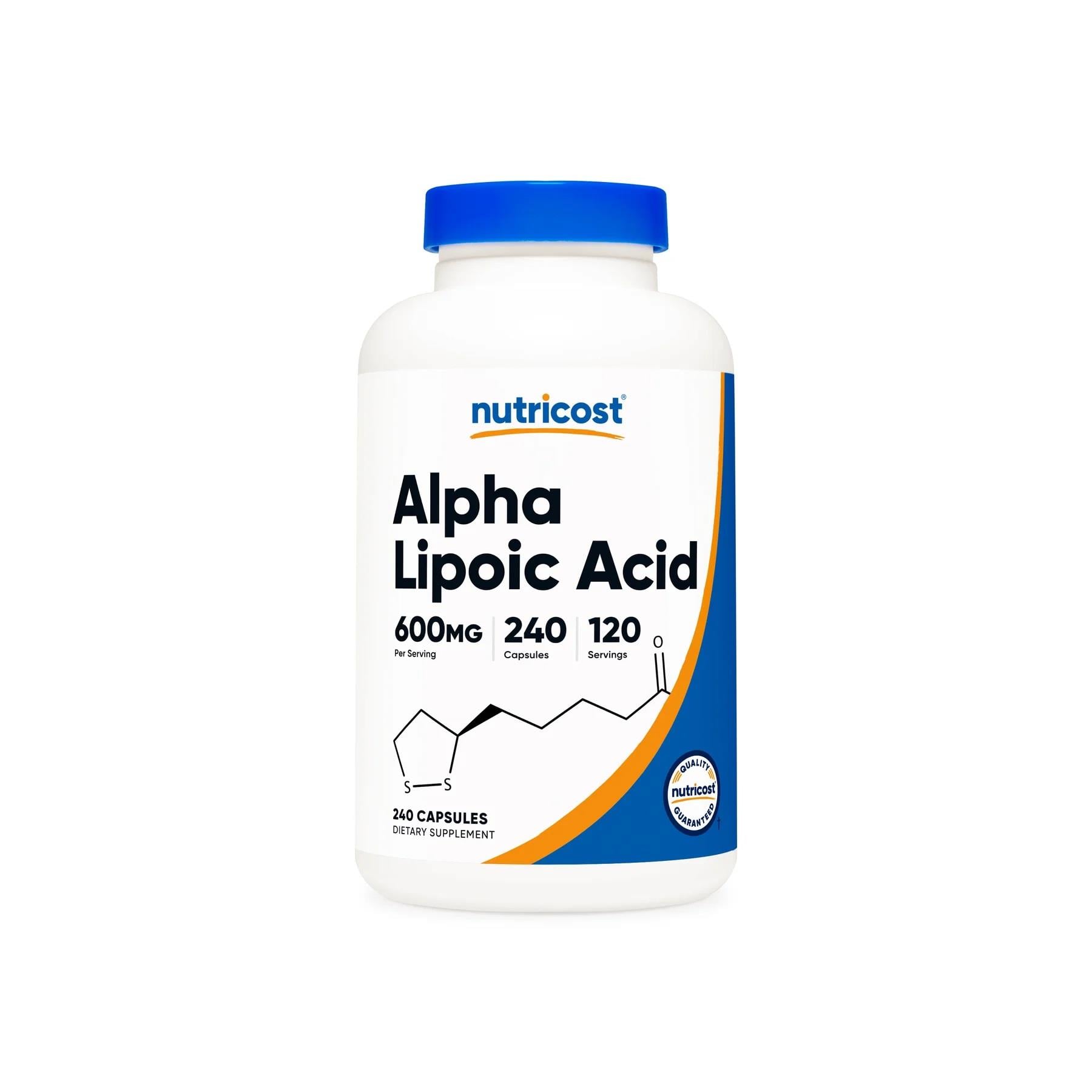 Nutricost Alpha Lipoic Acid 600 mg 240 Capsules-Nutricost