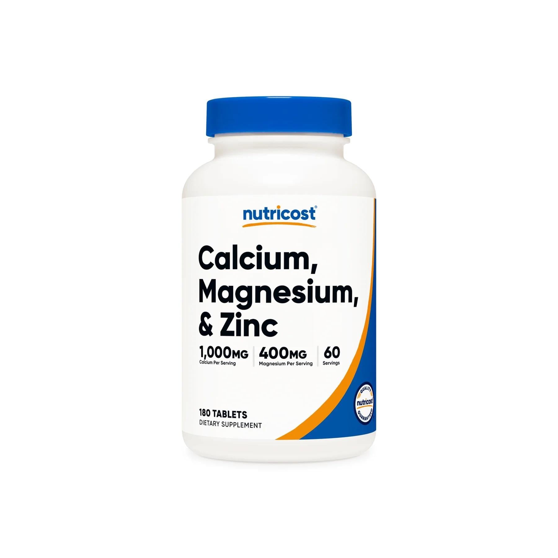 Nutricost Calcium Magnesium & Zinc 1,000 mg 180 Tablets-Nutricost